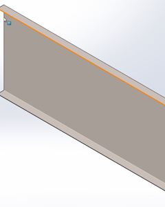 Exhauster closing cover 50x560x1.25 1380mm